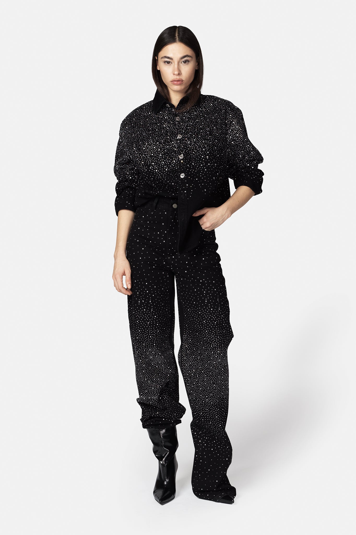 PANTALÓN ANSER NEGRO Y PLATA
