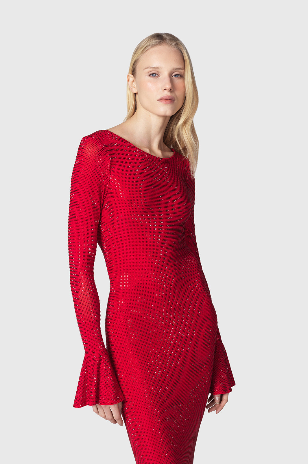ABITO LUNGO ALGEDI ROSSO