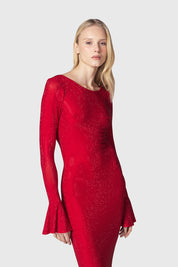 ABITO LUNGO ALGEDI ROSSO