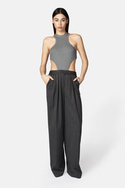 Pantalón Norma gris lurex