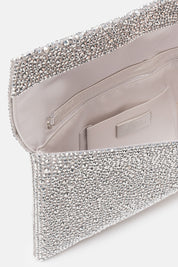 POCHETTE STRASS CARENA ARGENTO