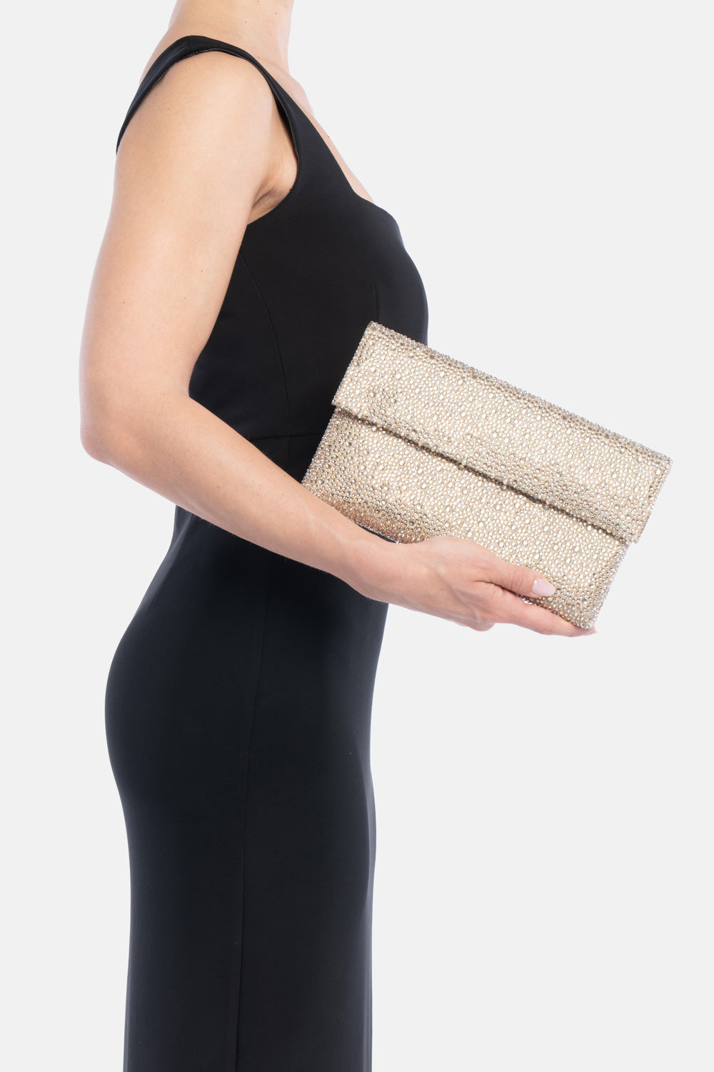 POCHETTE STRASS CARENA ORO