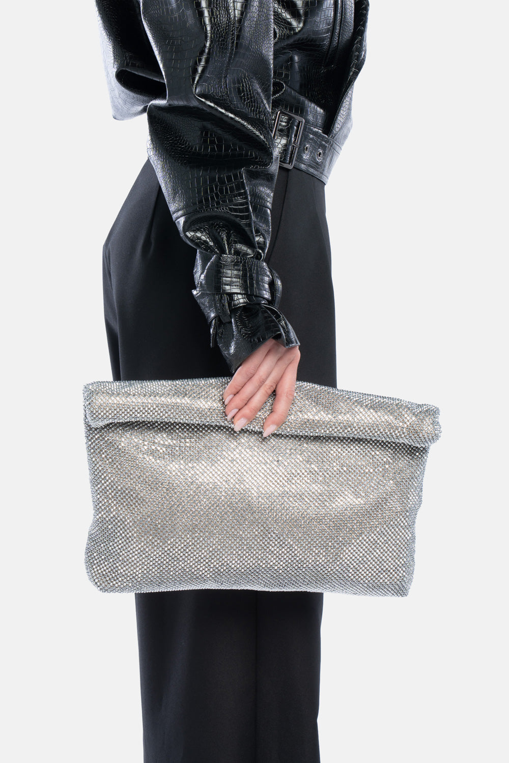 MAXI POUCH DUNHAM ARGENTO