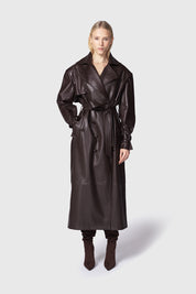 TRENCH LUNGO GIZEM MARRONE