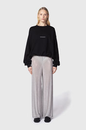 FELPA MOON CROP NERO