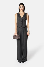 Chaleco Norma gris lurex