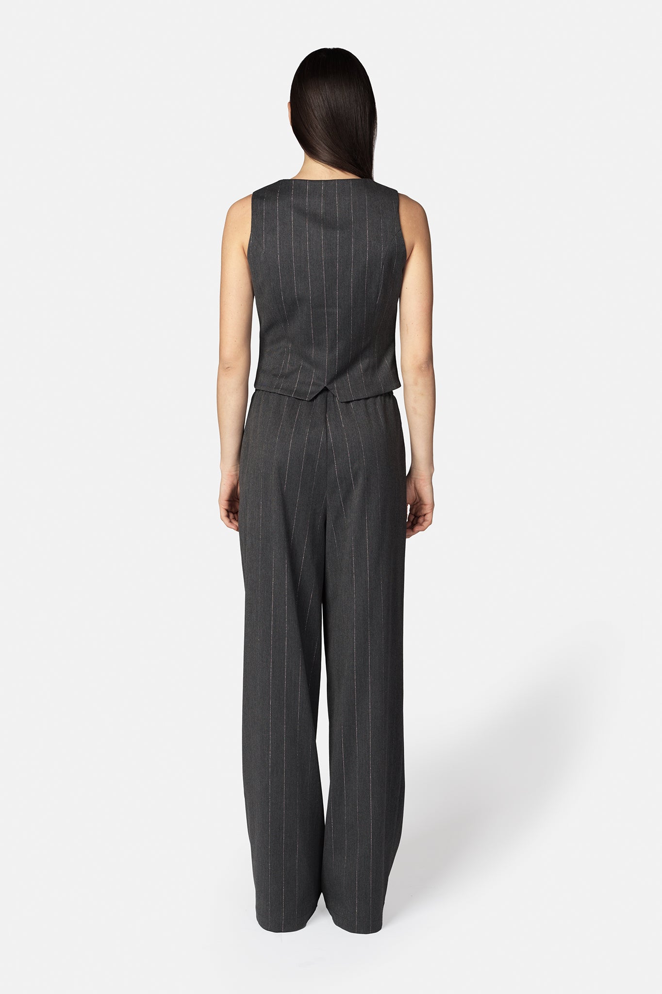 Chaleco Norma gris lurex