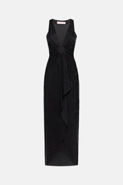 VESTIDO MIDI NEGRO MARINERO