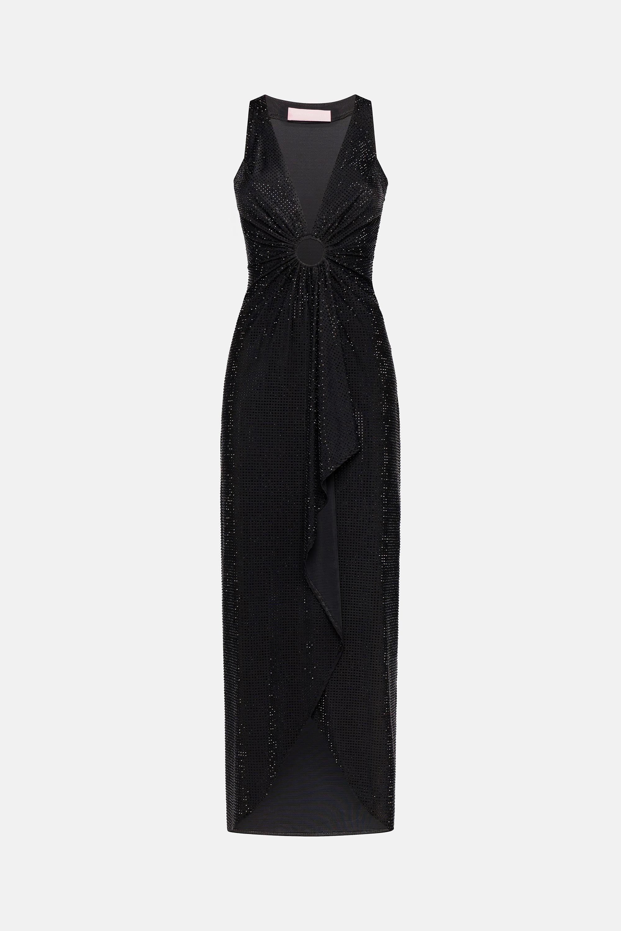 VESTIDO MIDI NEGRO MARINERO