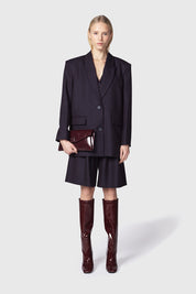 OLVIANE GIACCA BLU BORDEAUX