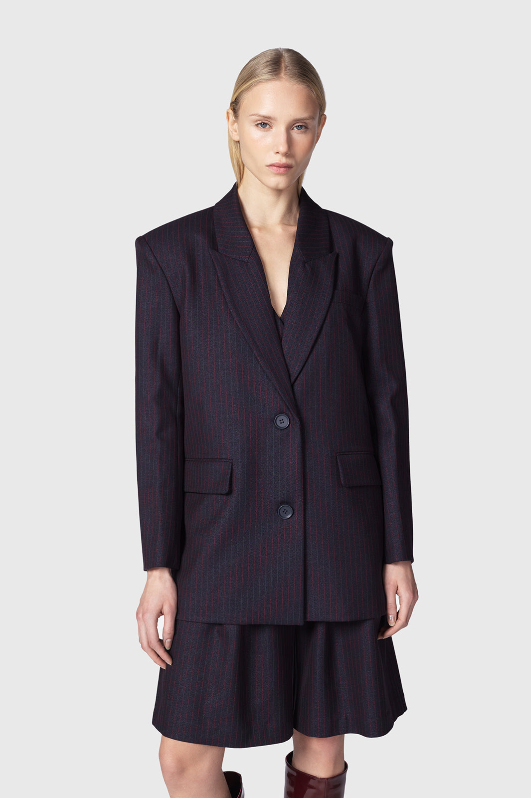 OLVIANE GIACCA BLU BORDEAUX