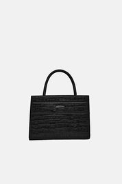 MINI TOTE BAG SERANE NERA CROCO