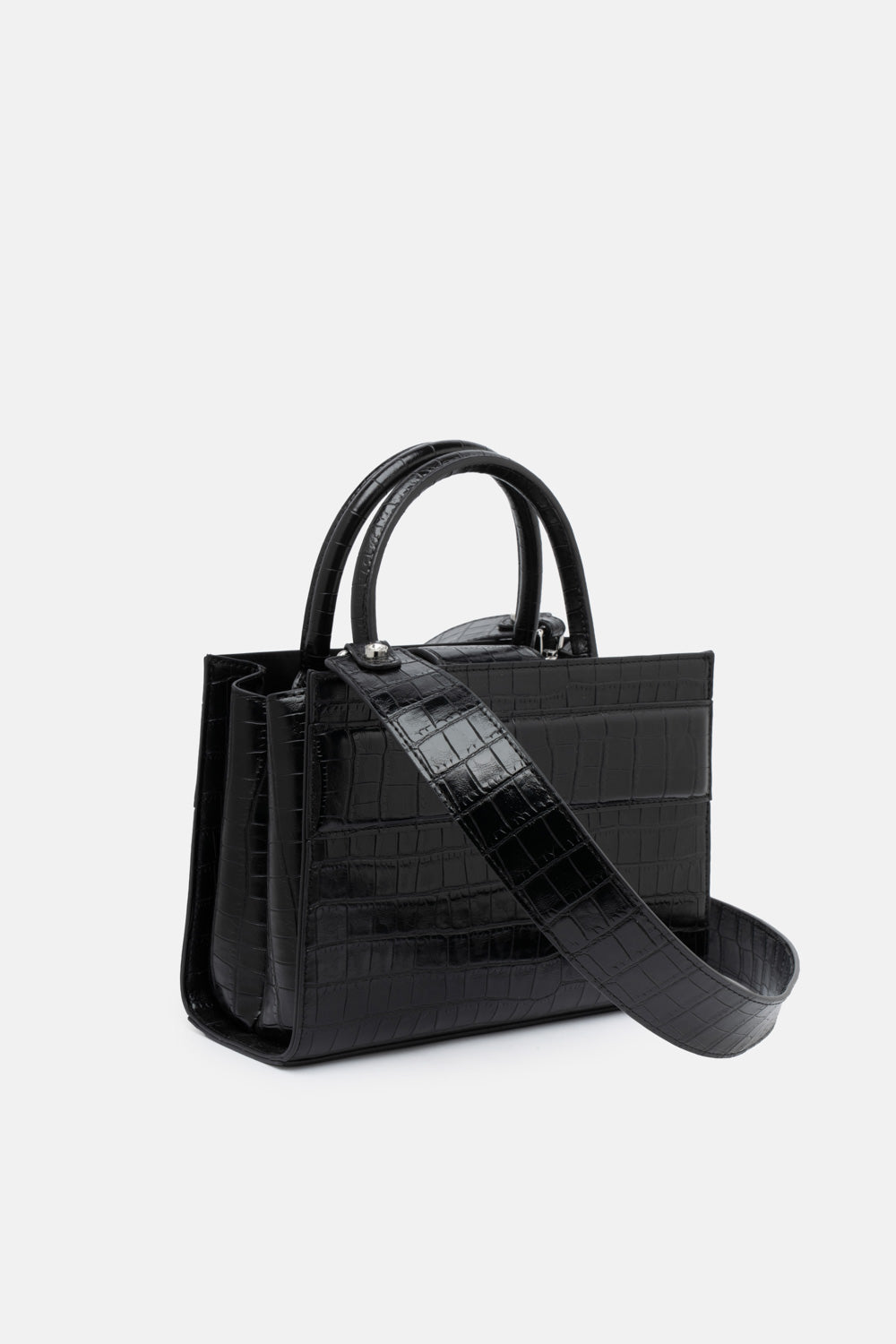 MINI TOTE BAG SERANE NERA CROCO