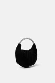 BOLSO MINI DE TERCIOPELO MERCURIO NEGRO