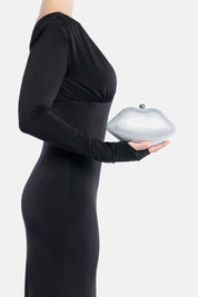 CLUTCH BOCCA YLENOR ARGENTO
