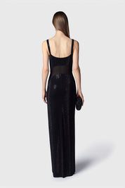 VESTIDO LARGO TIRANTES NEGRO