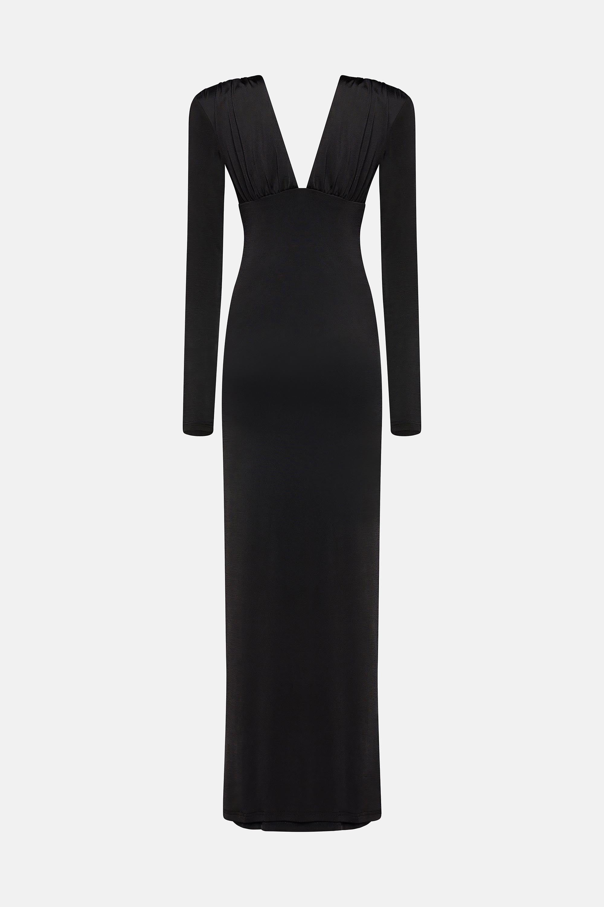 VESTIDO LARGO AYSEN NEGRO