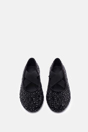 Aevi – ballerina nero | TWENTYFOURHAITCH – vista frontale