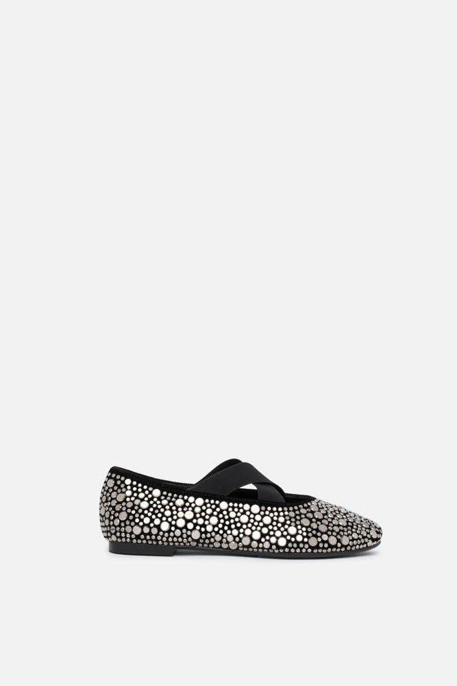Aevi – ballerina nero grigio | TWENTYFOURHAITCH – vista laterale