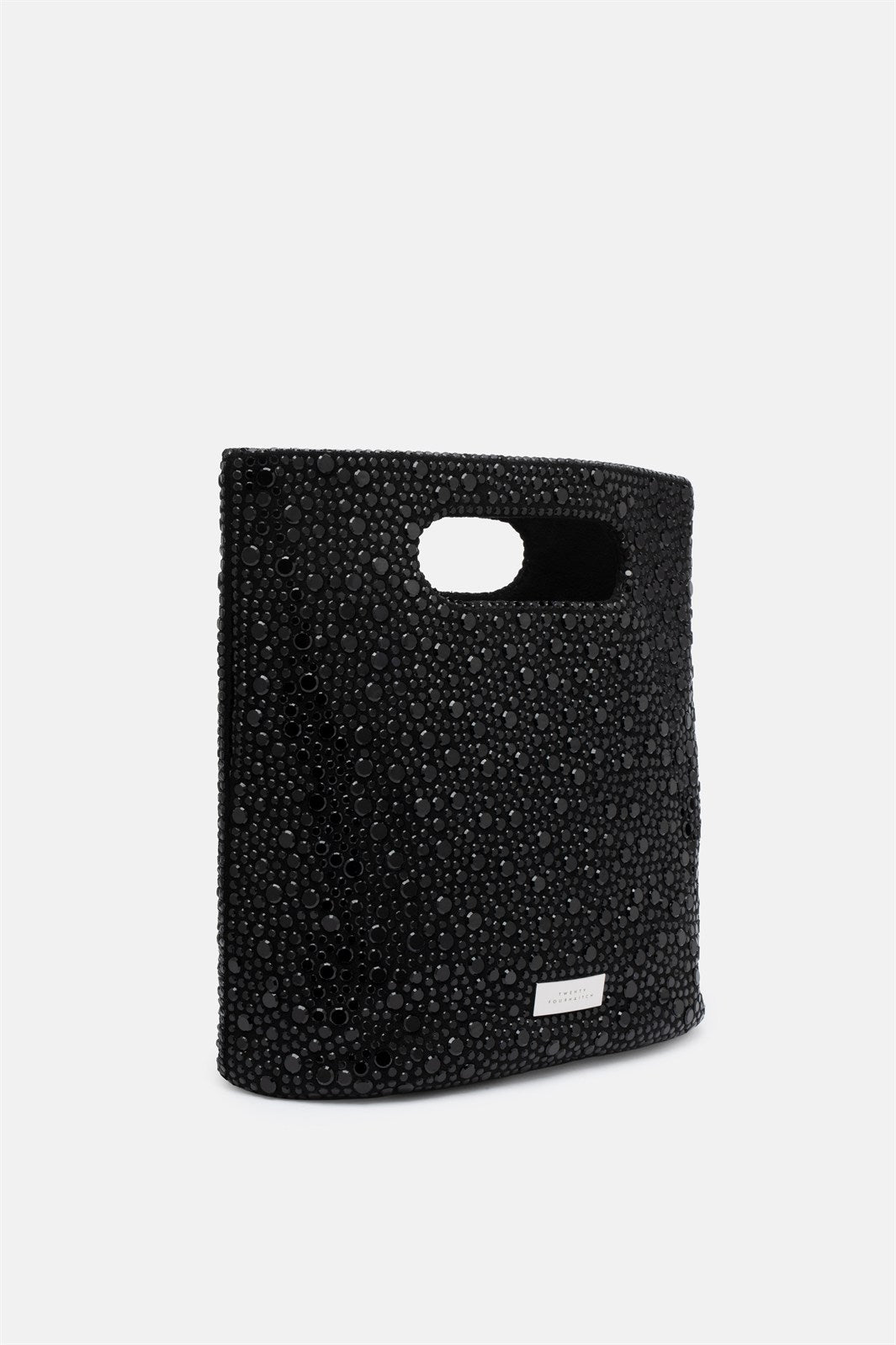 Briva – borsa a secchiello nera | TWENTYFOURHAITCH – vista laterale