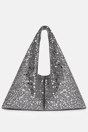 Borsa Fenix nera ed ematite TWENTYFOURHAITCH, vista frontale.