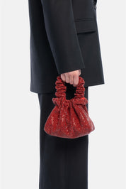 Angel Aura – borsa pouch rossa | TWENTYFOURHAITCH – indossata dalla modella