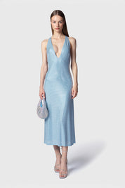 VESTIDO MIDI CATBA POLVO PLATA