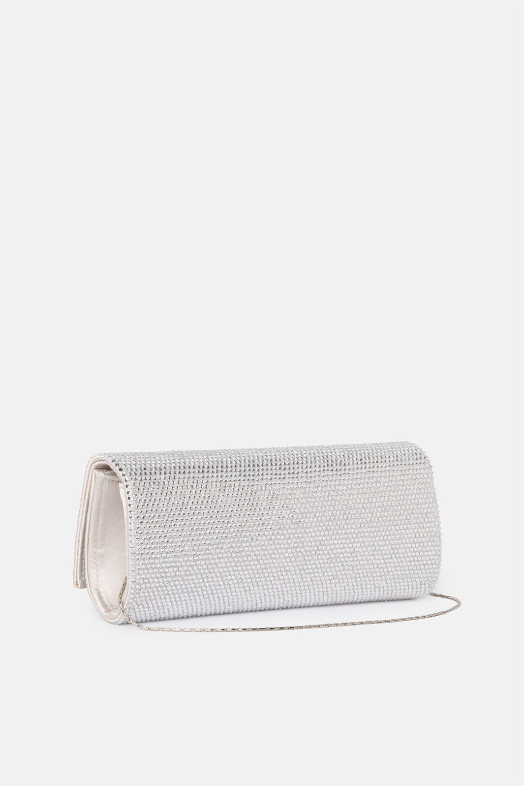 French 75 – clutch argento | TWENTYFOURHAITCH – vista laterale