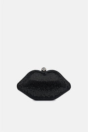 Ylenor – clutch a forma di bocca nera | TWENTYFOURHAITCH – vista frontale
