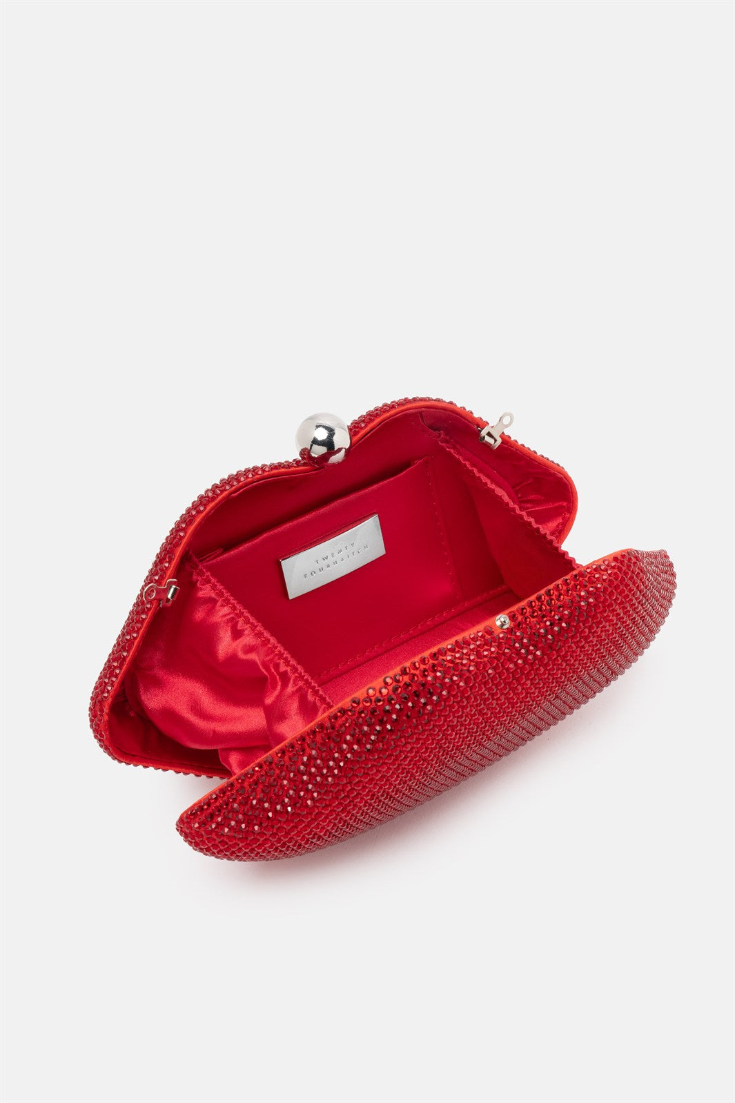 Ylenor – clutch a forma di bocca rossa | TWENTYFOURHAITCH – dettaglio