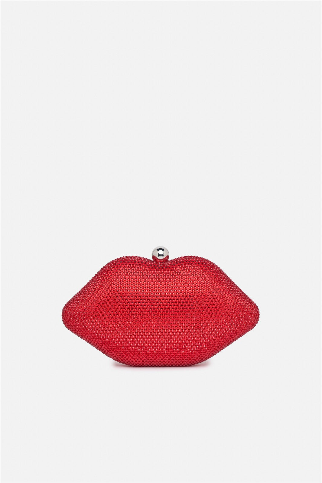Ylenor – clutch a forma di bocca rossa | TWENTYFOURHAITCH – vista frontale