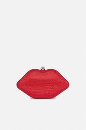Ylenor – clutch a forma di bocca rossa | TWENTYFOURHAITCH – vista frontale