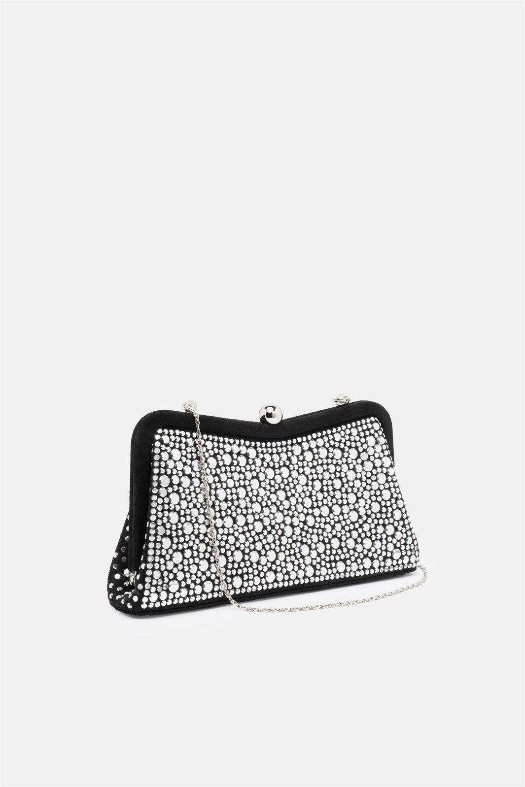 Elinea – clutch nera e grigia | TWENTYFOURHAITCH – vista laterale