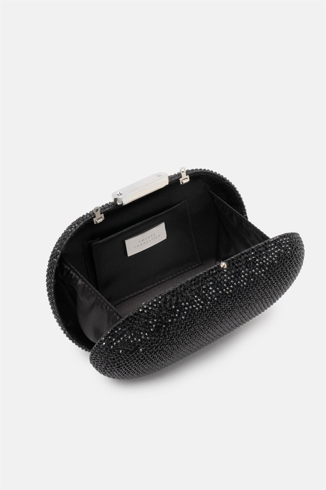 Isidora – clutch nera | TWENTYFOURHAITCH – dettaglio