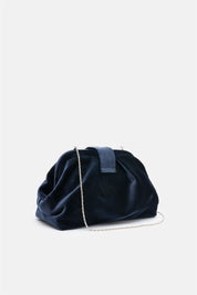 Kyreth – clutch blu | TWENTYFOURHAITCH – vista laterale