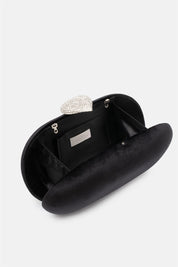Milure – clutch nera | TWENTYFOURHAITCH – dettaglio