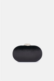 Milure – clutch nera | TWENTYFOURHAITCH – vista frontale