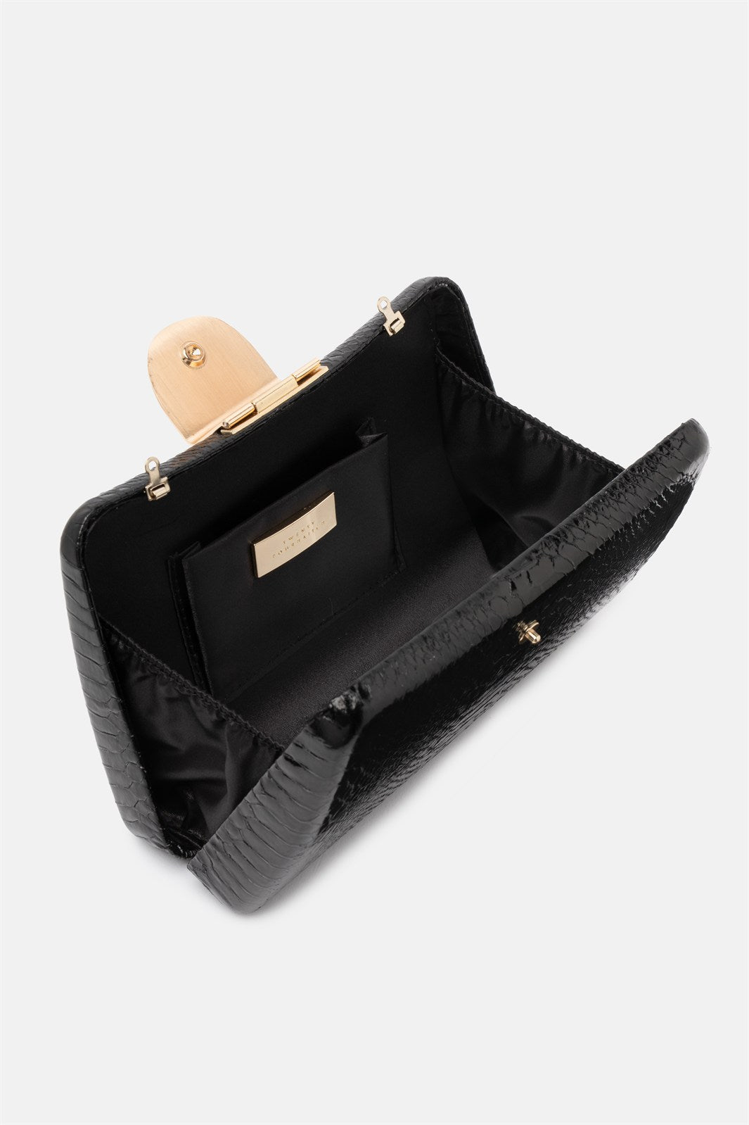Oleria – clutch nera | TWENTYFOURHAITCH – dettaglio