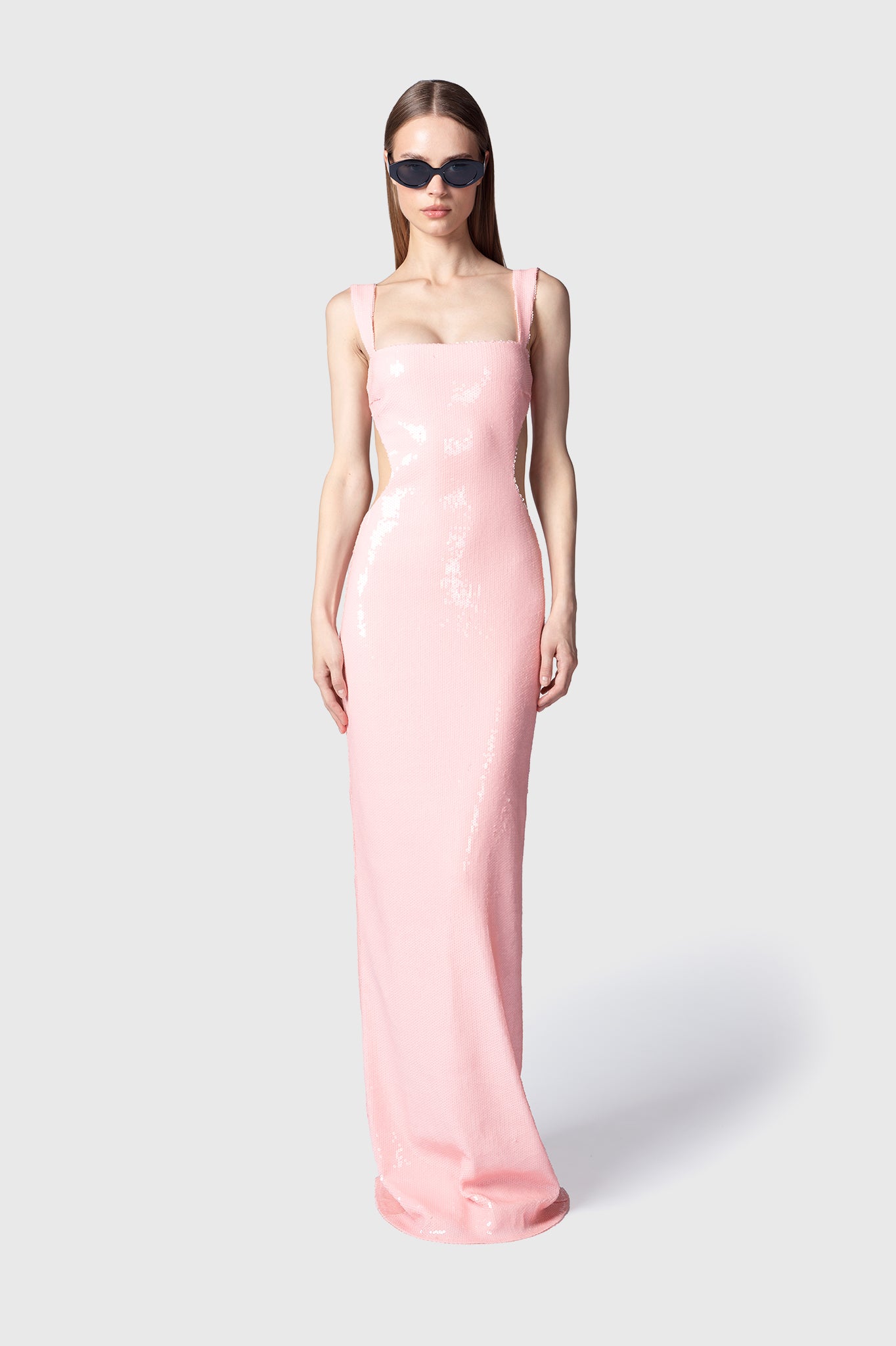 VESTIDO LARGO CUBRES ROSA