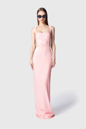 VESTIDO LARGO CUBRES ROSA