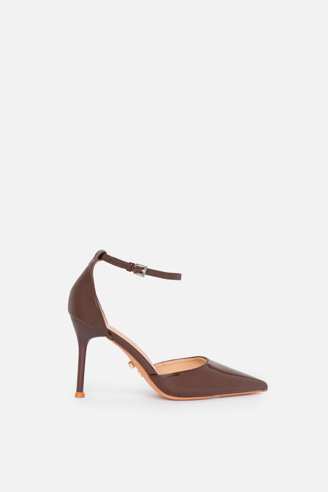 Briala – décolleté marrone | TWENTYFOURHAITCH – vista laterale