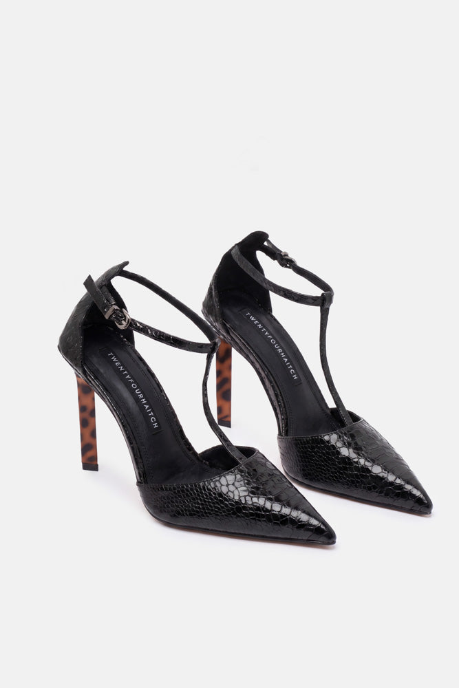 Emeris – décolleté black snake | TWENTYFOURHAITCH – vista tre quarti