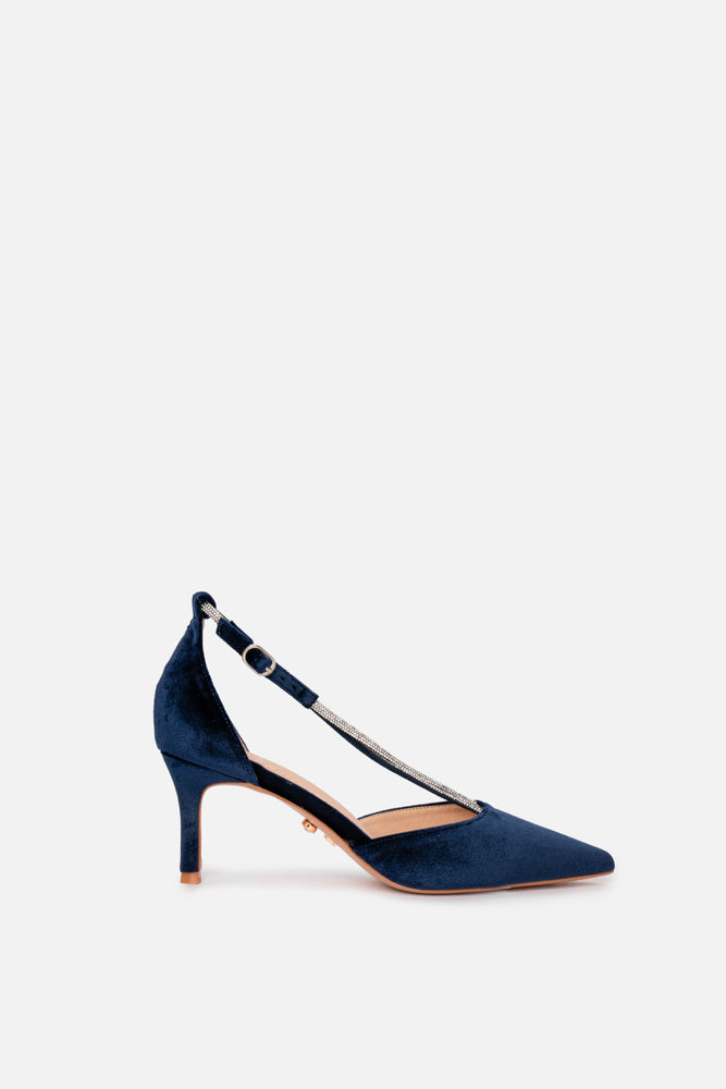 Feriel – décolleté blu | TWENTYFOURHAITCH – vista laterale