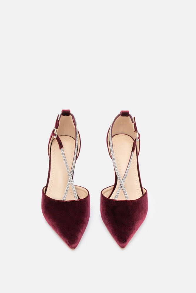 Feriel – décolleté bordeaux | TWENTYFOURHAITCH – vista frontale
