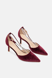Feriel – décolleté bordeaux | TWENTYFOURHAITCH – vista tre quarti