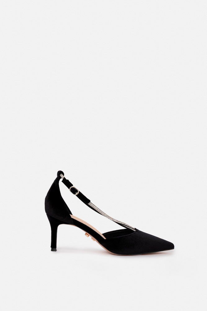 Feriel – décolleté nero | TWENTYFOURHAITCH – vista laterale
