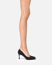 Teylor – décolleté nero | TWENTYFOURHAITCH – indossata dalla modella