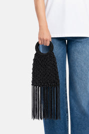 Maronti – handbag nera | TWENTYFOURHAITCH – indossata dalla modella