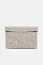 Maxi pouch Dunham argento TWENTYFOURHAITCH, vista frontale.