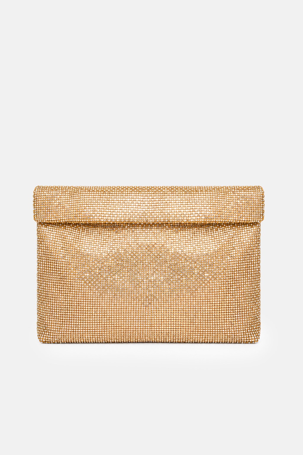 Dunham – maxi pouch metal oro | TWENTYFOURHAITCH – vista frontale